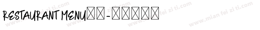 restaurant menu字体字体转换